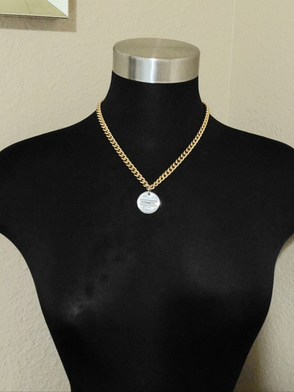 Coach Gold Silver Charm Necklace 50$